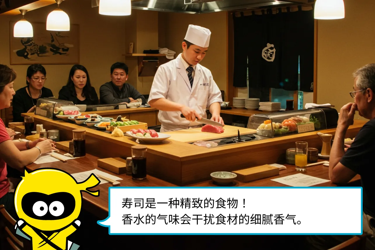 为什么香水在寿司店被认为不礼貌