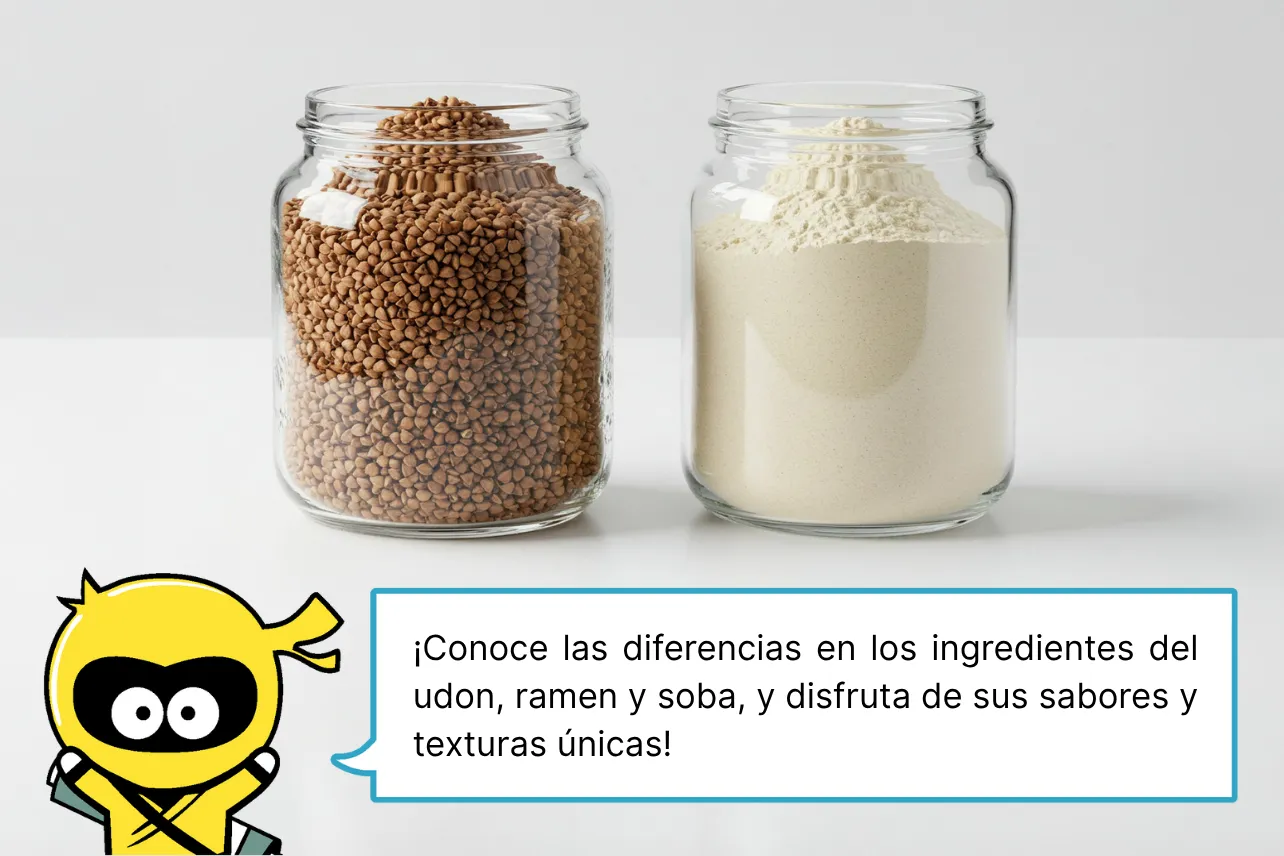 Comparación de ingredientes: udon, ramen y soba