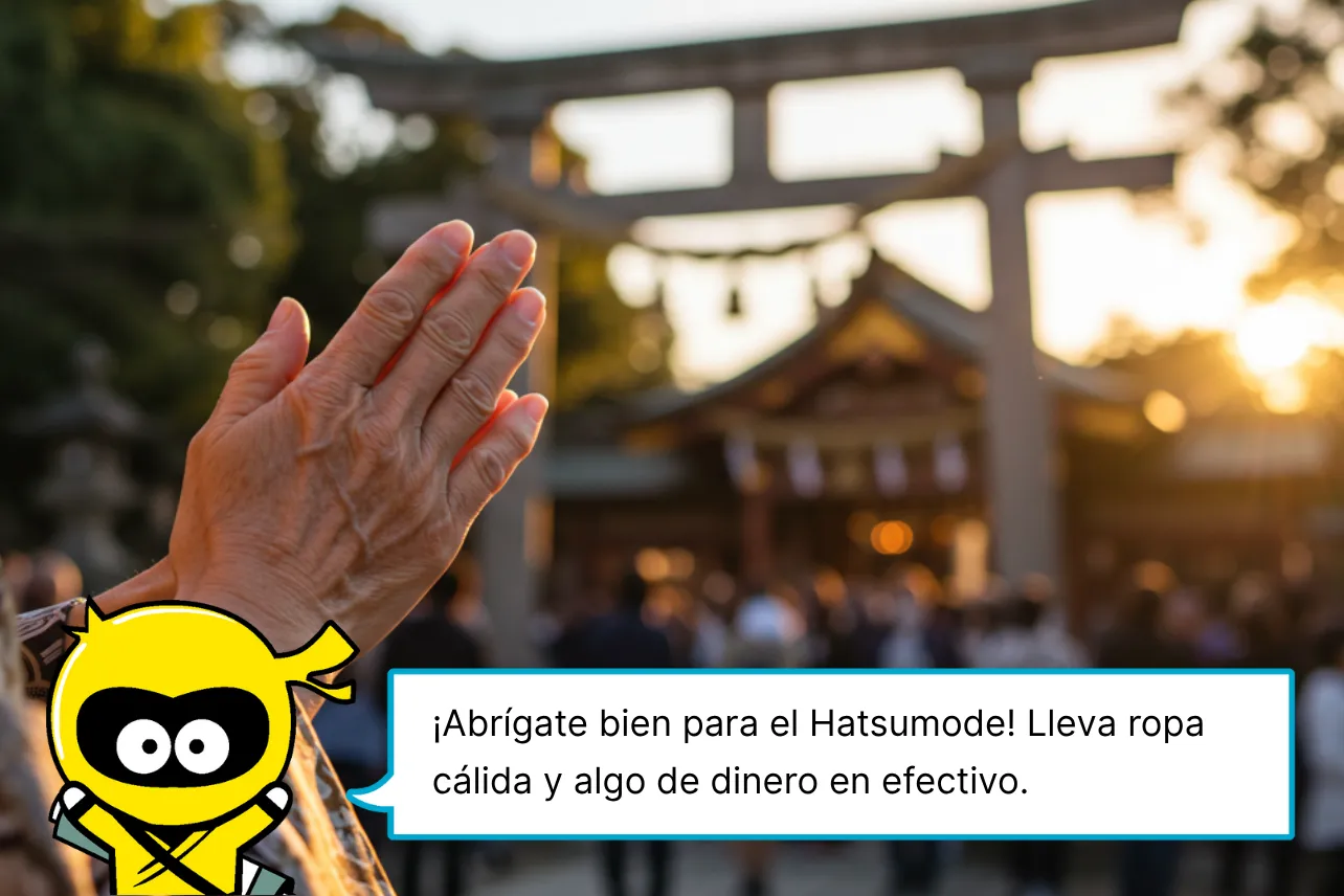 ¡Abrígate bien para el Hatsumode! Lleva ropa cálida y algo de dinero en efectivo.